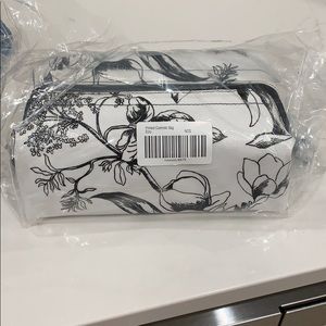 Black and white makeup bag